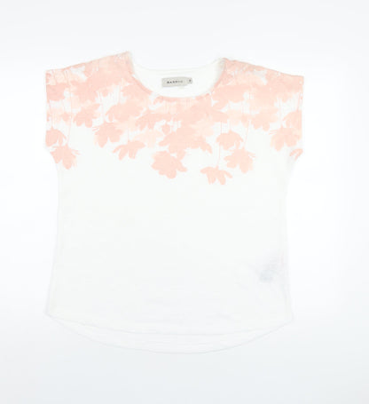 Womens UK Size 14 BASSINI White Basic T-Shirt
