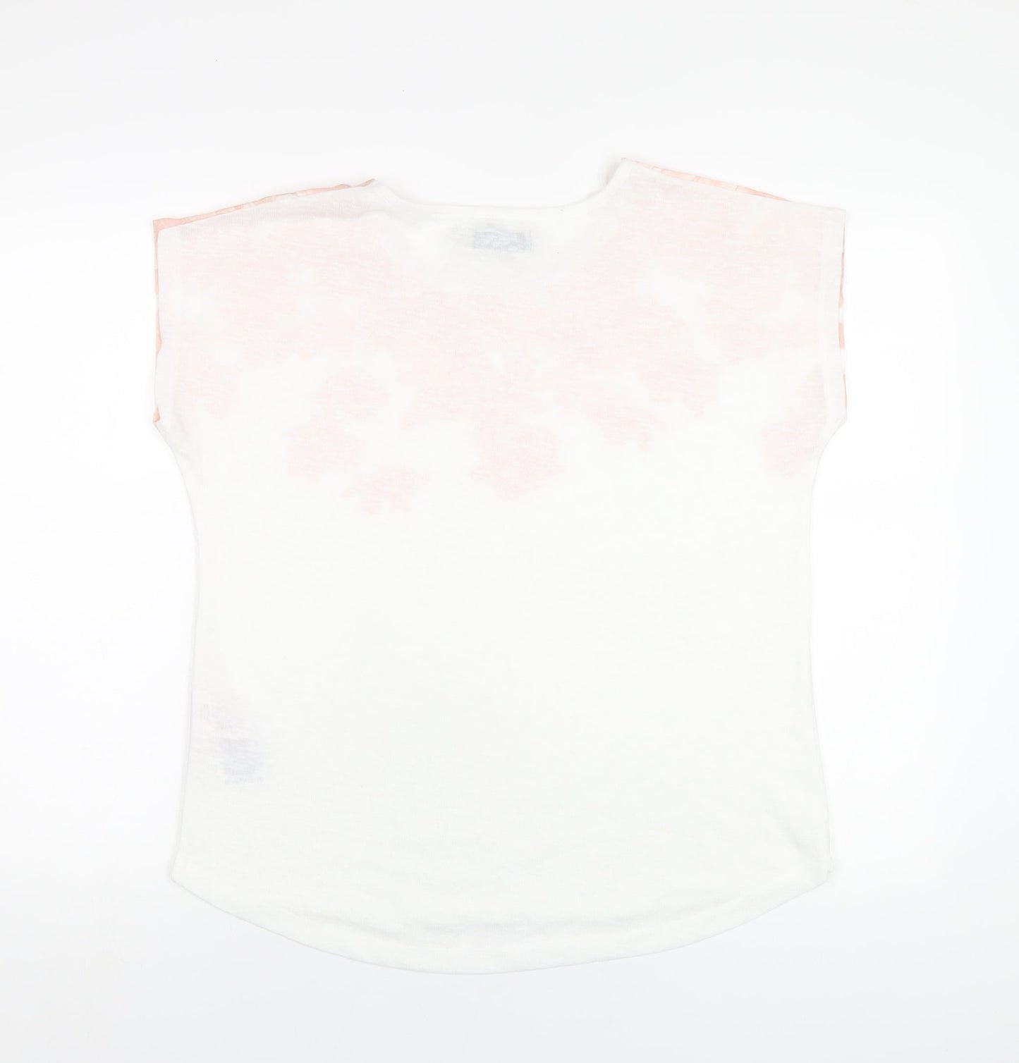 Womens UK Size 14 BASSINI White Basic T-Shirt