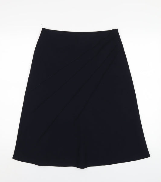 Marks and Spencer Womens Blue Polyester A-Line Skirt Size 10