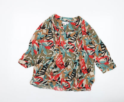 Womens UK Size 14 Julipa Multicoloured Basic Blouse