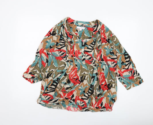 Womens UK Size 14 Julipa Multicoloured Basic Blouse