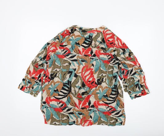 Womens UK Size 14 Julipa Multicoloured Basic Blouse