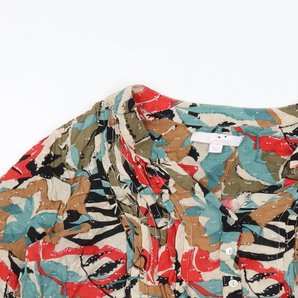 Womens UK Size 14 Julipa Multicoloured Basic Blouse