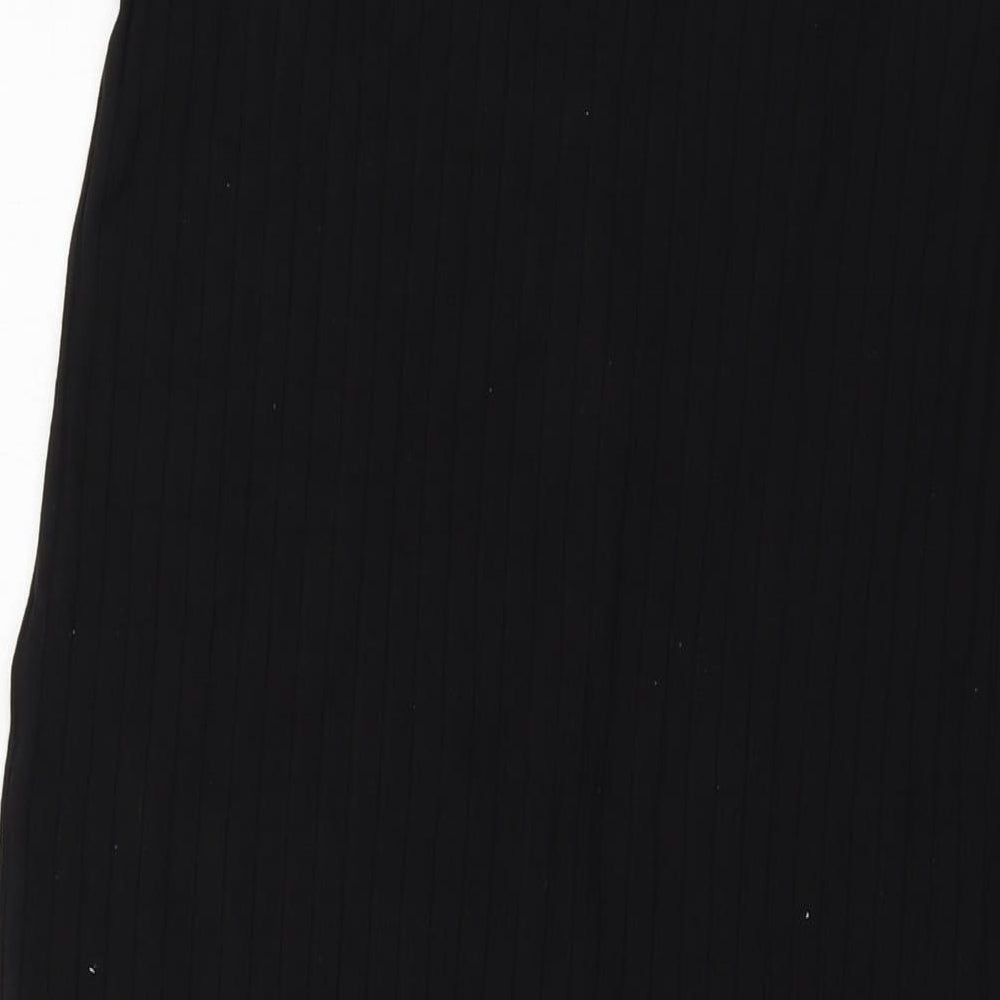 H&M Womens Black Viscose Straight & Pencil Skirt Size L