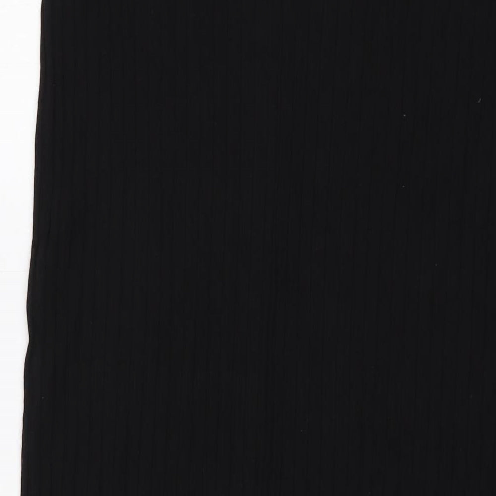 H&M Womens Black Viscose Straight & Pencil Skirt Size L