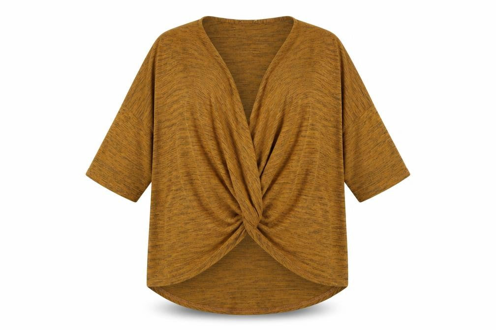 Womens UK Size L New Look Brown Basic Blouse