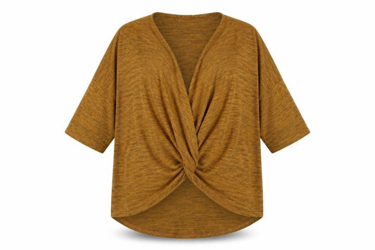 Womens UK Size L New Look Brown Basic Blouse