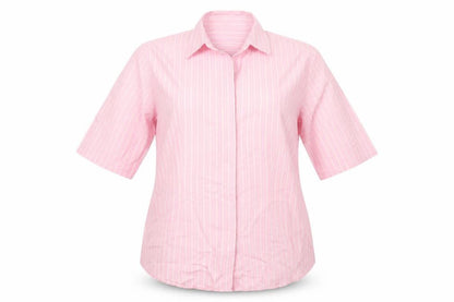 Womens UK Size 16 Brook Taverner Pink Basic Button-Up