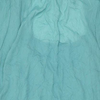 Evans Womens Green Polyester Basic Blouse Size 24 Round Neck