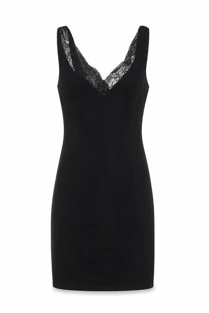 H&M Womens Black Viscose Bodycon Size XS V-Neck Zip