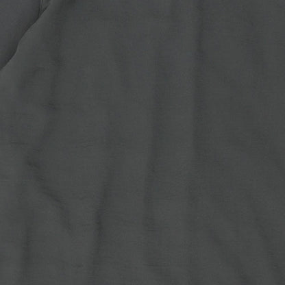 H&M Womens Green Polyester Shift Size 12 Round Neck Zip