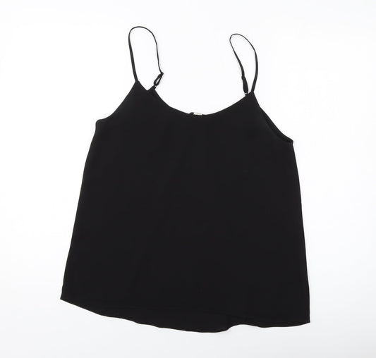 Womens UK Size 10 Oasis Black Basic Tank