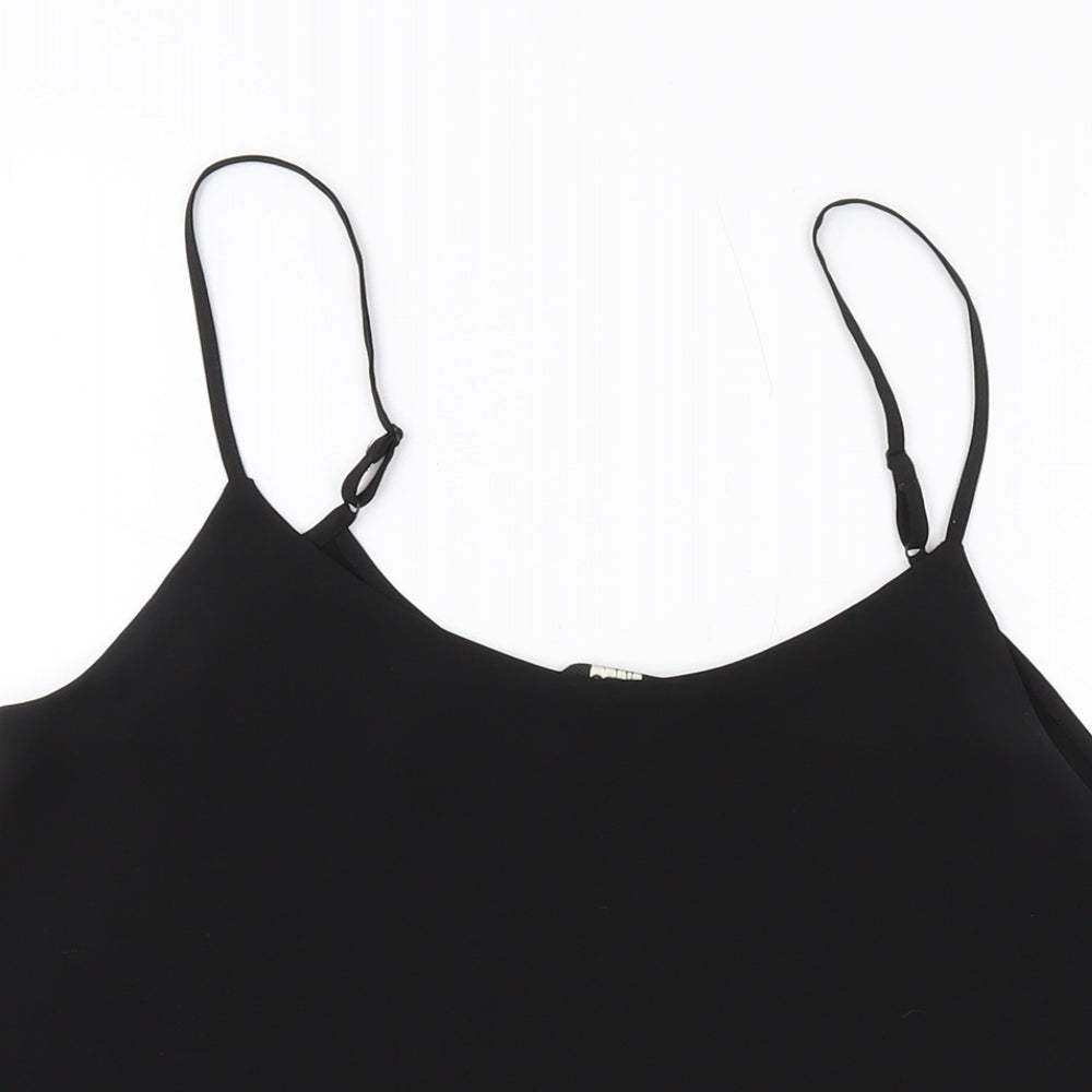 Womens UK Size 10 Oasis Black Basic Tank