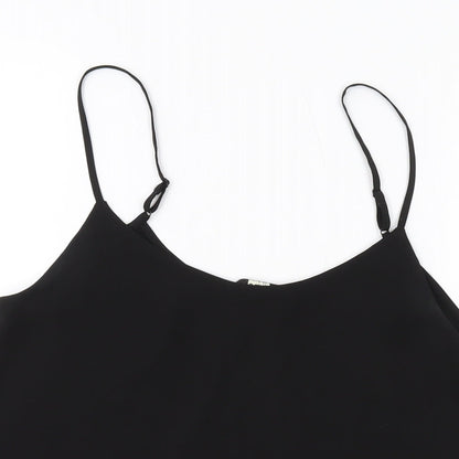 Womens UK Size 10 Oasis Black Basic Tank