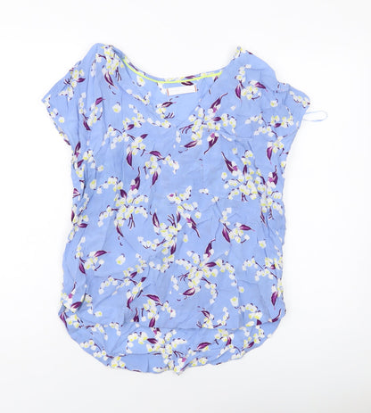 Womens UK Size 10 Per Una Blue Basic T-Shirt