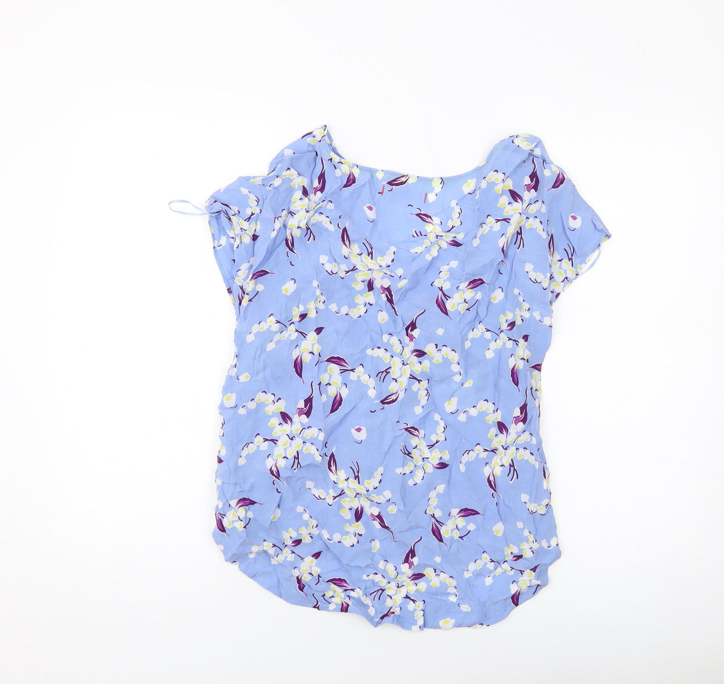Womens UK Size 10 Per Una Blue Basic T-Shirt