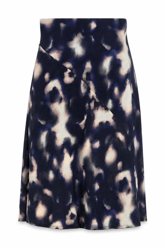 Dorothy Perkins Womens Blue Geometric Polyester A-Line Skirt Size 12
