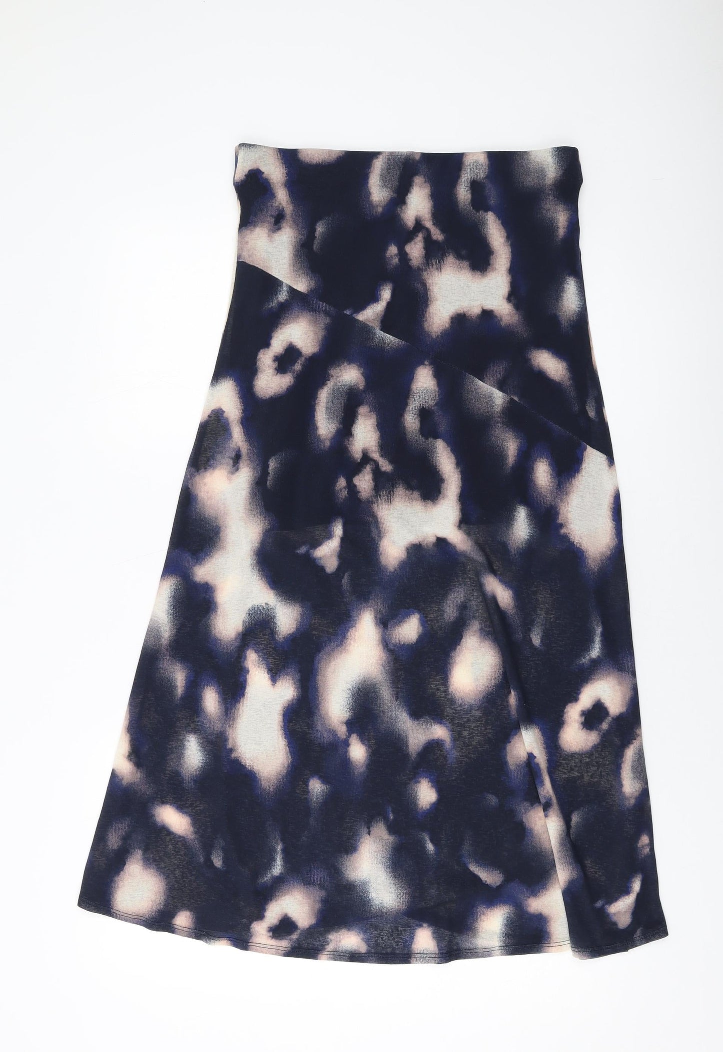 Dorothy Perkins Womens Blue Geometric Polyester A-Line Skirt Size 12