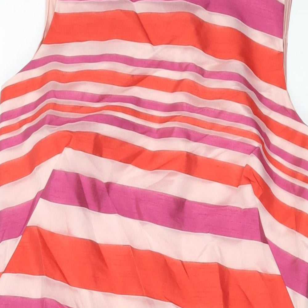Principles Womens Multicoloured Striped Polyester Sheath Size 10 Round Neck Zip