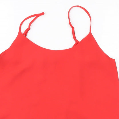 Womens UK Size 10 Oasis Red Basic Tank