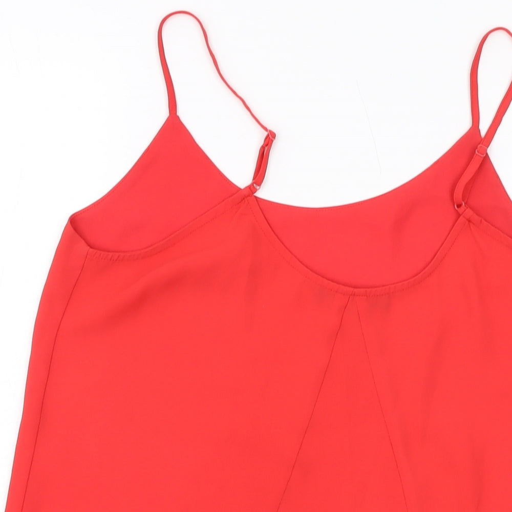 Womens UK Size 10 Oasis Red Basic Tank
