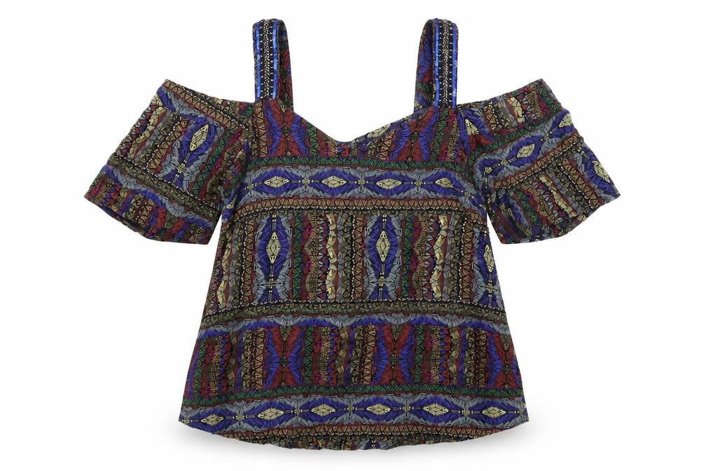 Womens UK Size 6 NEXT Multicoloured Basic Blouse