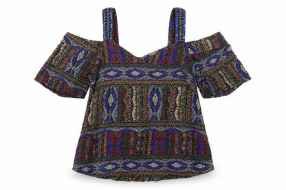 Womens UK Size 6 NEXT Multicoloured Basic Blouse