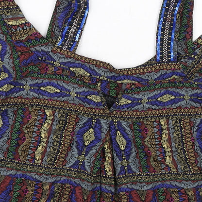 Womens UK Size 6 NEXT Multicoloured Basic Blouse