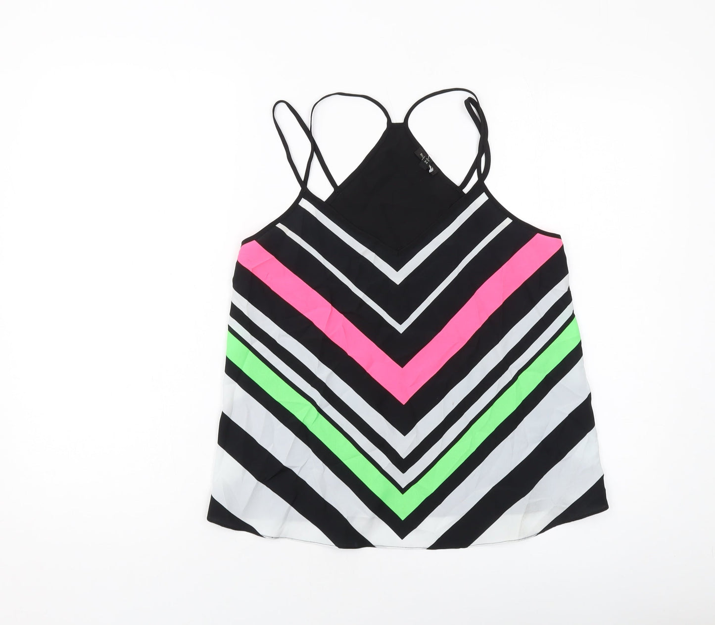 Womens UK Size 8 River Island Multicoloured Basic Tank