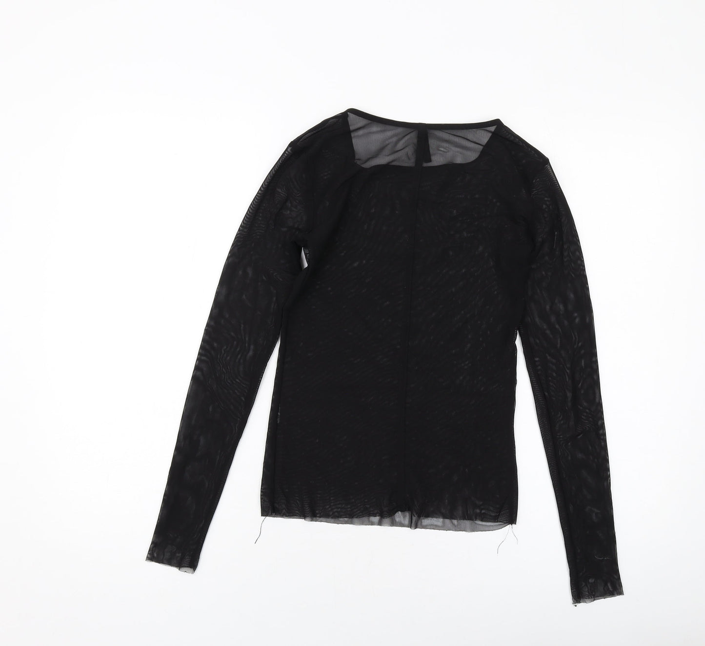 Womens UK Size S Stradivarius Black Basic T-Shirt