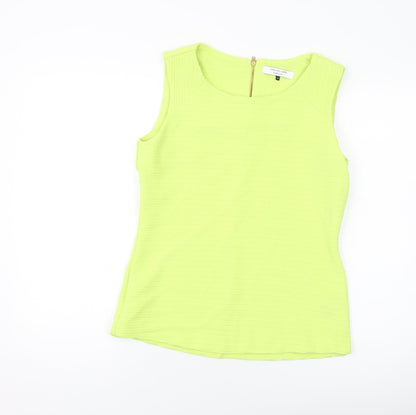 John Lewis Womens Green Polyester Basic Tank Size M Round Neck