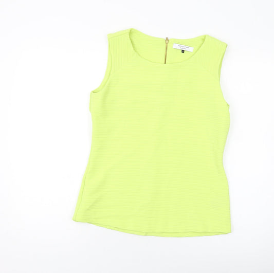 John Lewis Womens Green Polyester Basic Tank Size M Round Neck