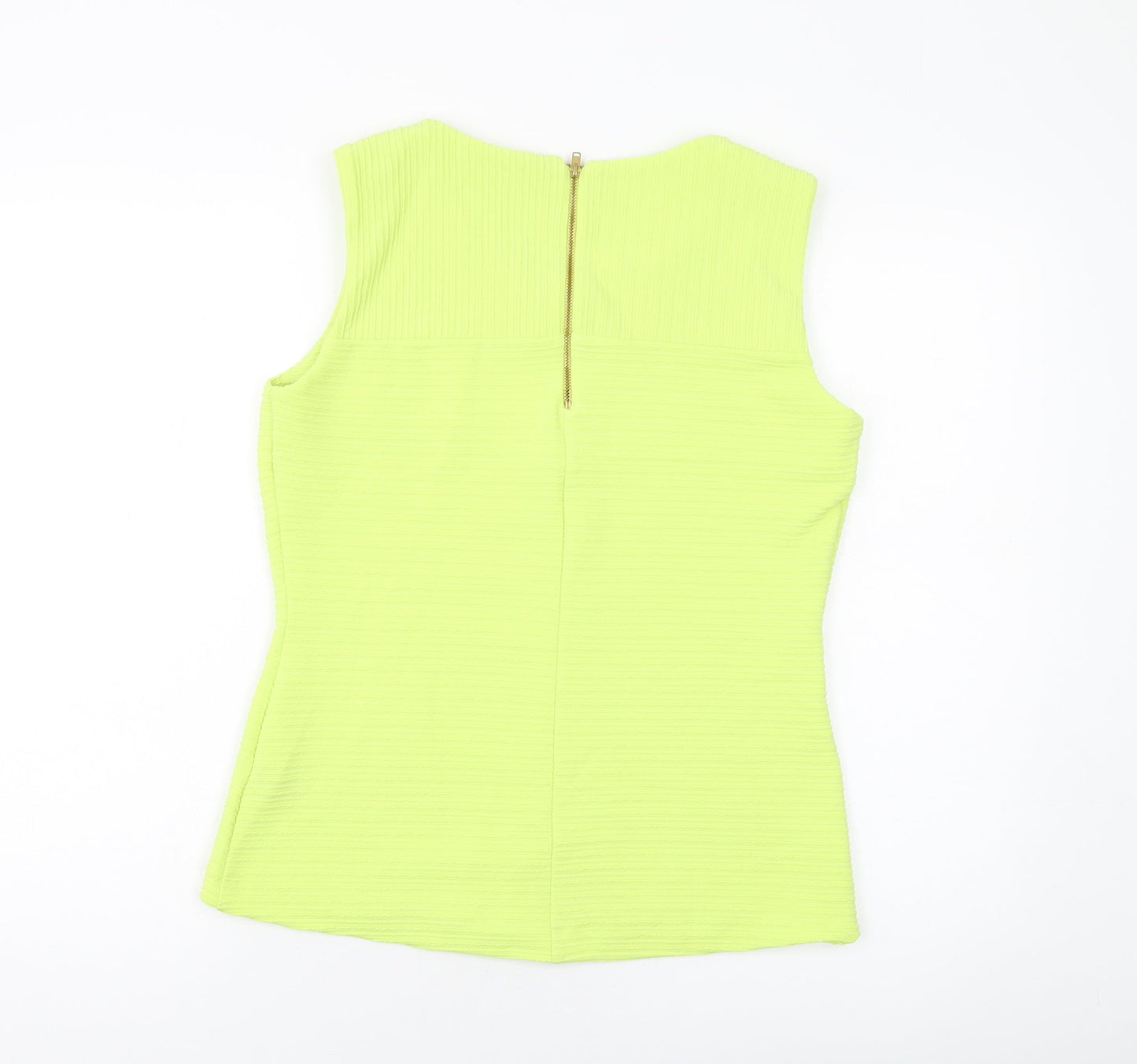 John Lewis Womens Green Polyester Basic Tank Size M Round Neck