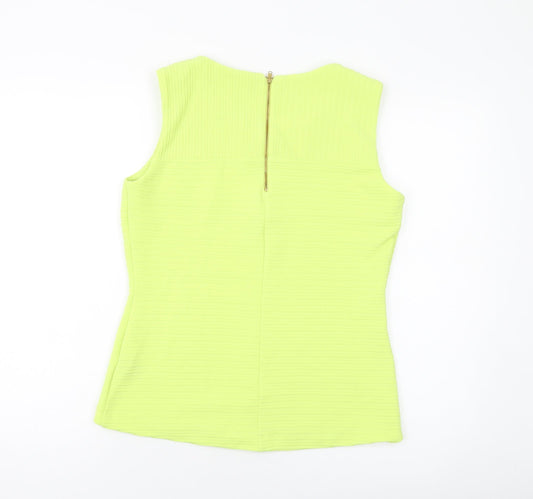 John Lewis Womens Green Polyester Basic Tank Size M Round Neck