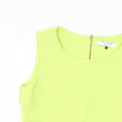 John Lewis Womens Green Polyester Basic Tank Size M Round Neck