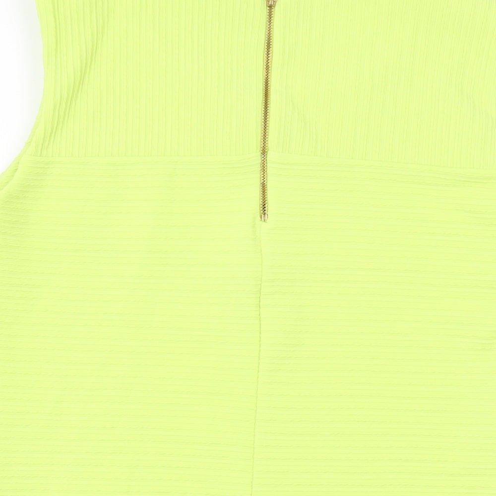 John Lewis Womens Green Polyester Basic Tank Size M Round Neck