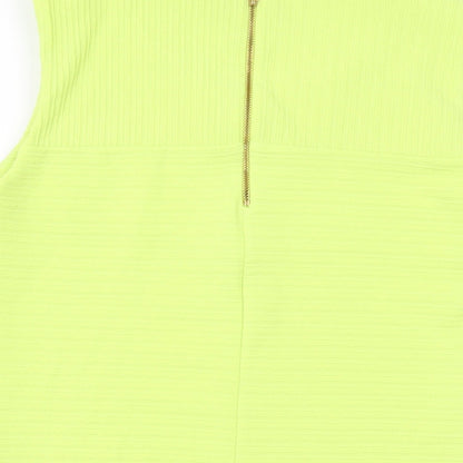 John Lewis Womens Green Polyester Basic Tank Size M Round Neck