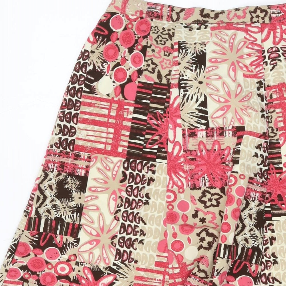 Honor Miliburn Womens Multicoloured Geometric Polyester A-Line Skirt Size 10