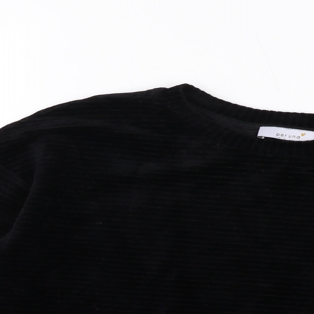 Womens UK Size 12 Per Una Black Basic Blouse