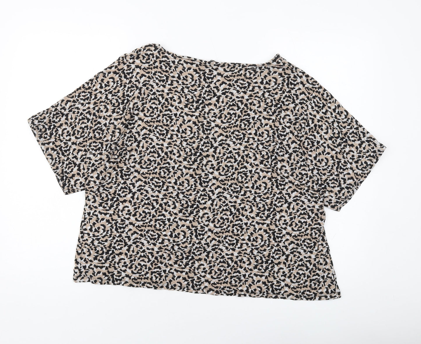 Womens UK Size 18 M&Co Brown Basic T-Shirt