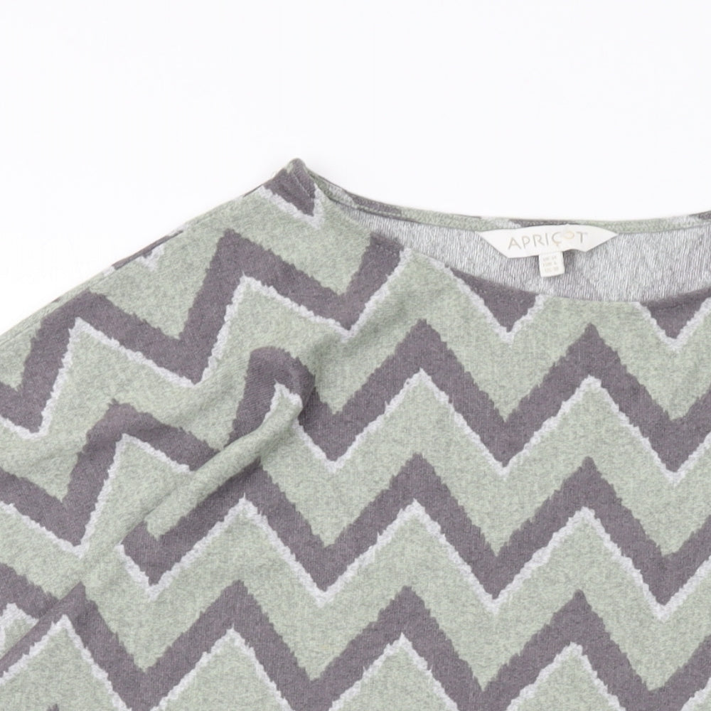 Womens UK Size 14 Apricot Green Basic Blouse