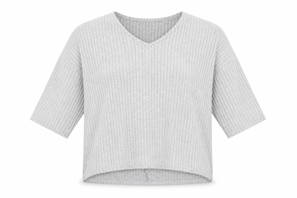 Womens UK Size S New Look Grey Basic Blouse