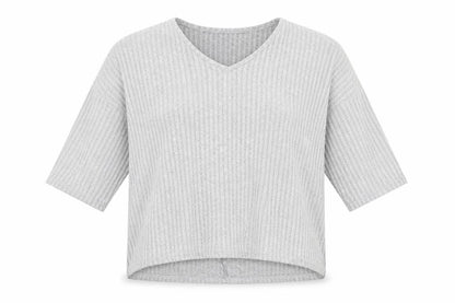 Womens UK Size S New Look Grey Basic Blouse