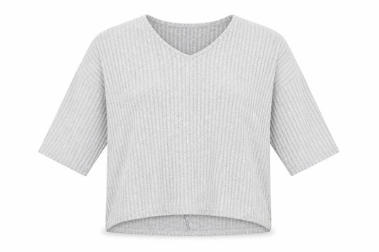 Womens UK Size S New Look Grey Basic Blouse