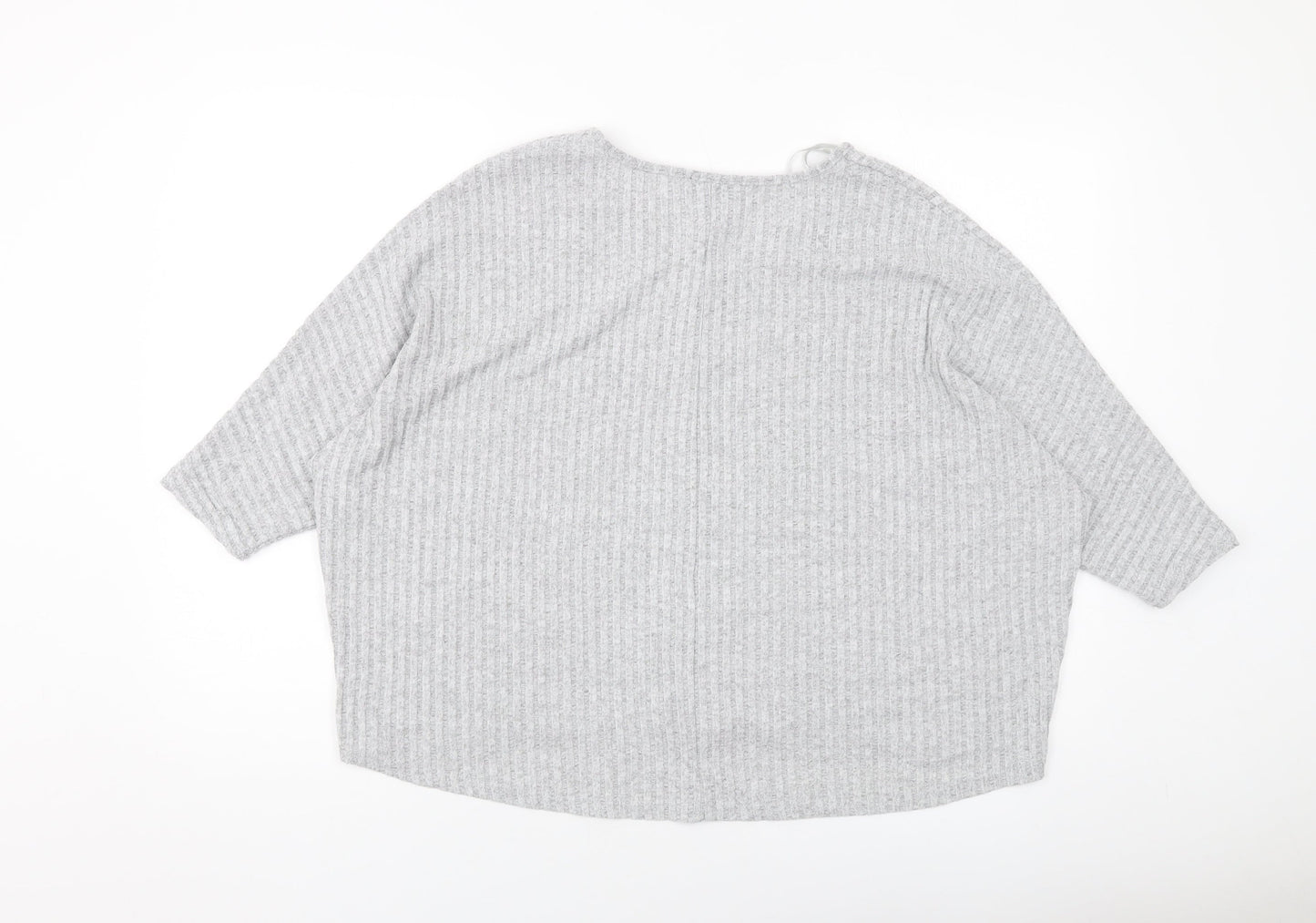 Womens UK Size S New Look Grey Basic Blouse