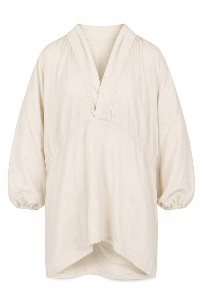 Womens UK Size 10 PRETTYLITTLETHING Beige Basic Blouse