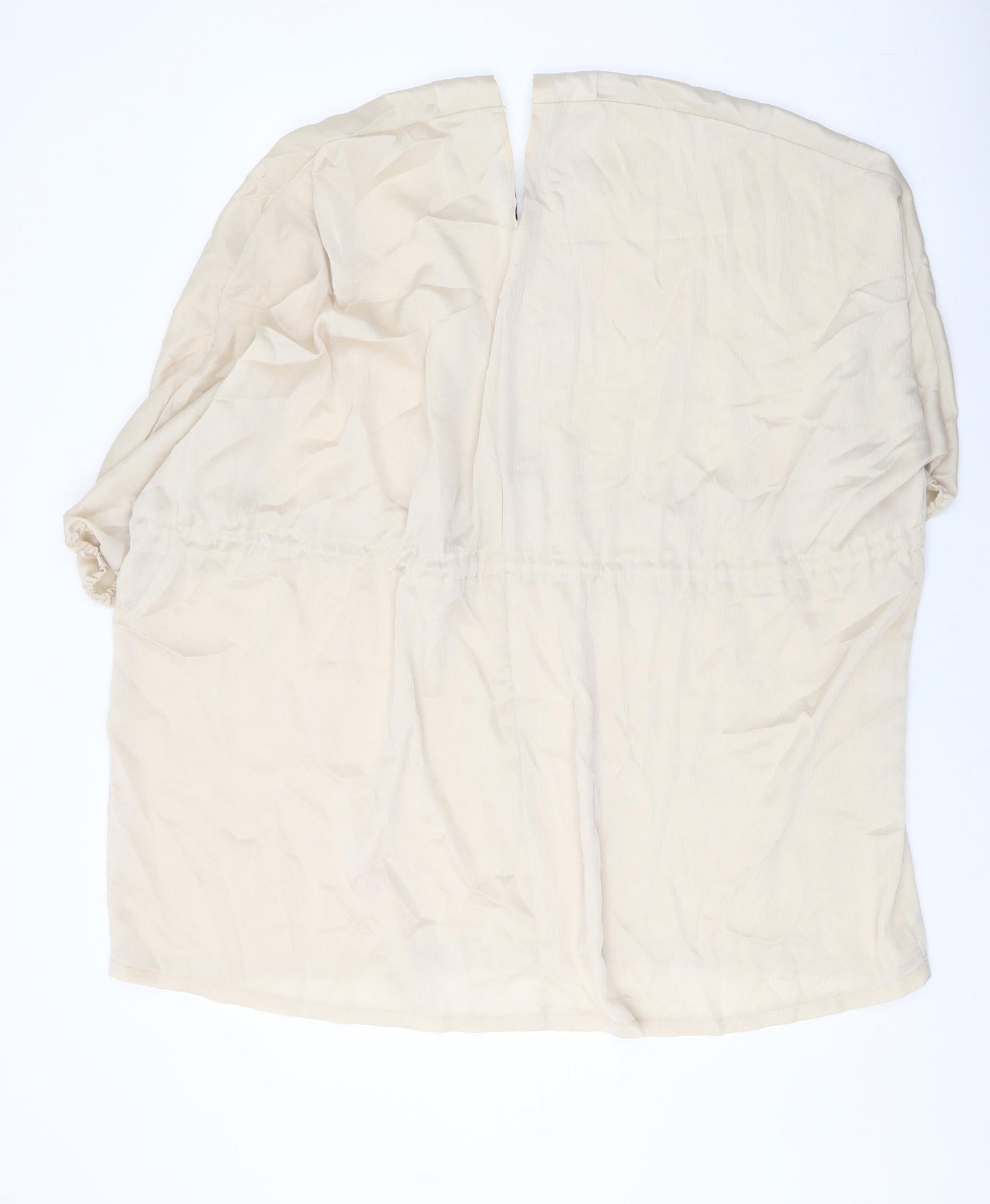Womens UK Size 10 PRETTYLITTLETHING Beige Basic Blouse