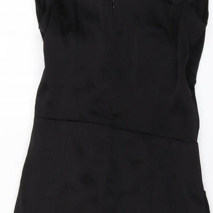 Boohoo Womens Black Polyester Sheath Size 10 Sweetheart Zip