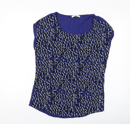 Womens UK Size S Oasis Blue Basic T-Shirt