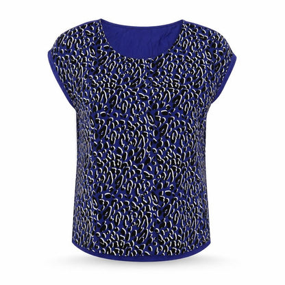Womens UK Size S Oasis Blue Basic T-Shirt